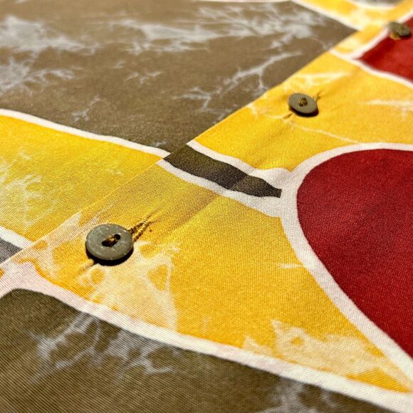 Early 90s VTG "Paw Paw" Abstract Short-Sleeved Button-Up Shirt - Picture 3 of 4